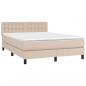 Preview: Boxspringbett mit Matratze & LED Cappuccino-Braun 140x190cm