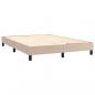 Preview: Boxspringbett mit Matratze & LED Cappuccino-Braun 140x190cm