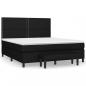 Preview: Boxspringbett mit Matratze Schwarz 160x200 cm Stoff