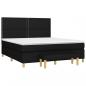 Preview: Boxspringbett mit Matratze Schwarz 160x200 cm Stoff