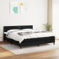 Preview: ARDEBO.de - Boxspringbett mit Matratze Schwarz 160x200 cm Stoff