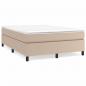 Preview: Boxspringbett Matratze Cappuccino-Braun 140x190cm Kunstleder