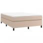 Preview: Boxspringbett Matratze Cappuccino-Braun 140x190cm Kunstleder