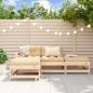 Preview: ARDEBO.de - 4-tlg. Garten-Lounge-Set Massivholz Kiefer