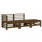 Preview: 3-tlg. Garten-Lounge-Set Honigbraun Massivholz Kiefer