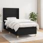 Preview: ARDEBO.de - Boxspringbett mit Matratze Schwarz 80x200 cm Stoff