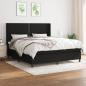 Preview: ARDEBO.de - Boxspringbett mit Matratze Schwarz 160x200 cm Stoff