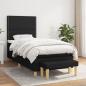 Preview: ARDEBO.de - Boxspringbett mit Matratze Schwarz 80x200 cm Stoff