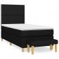 Preview: Boxspringbett mit Matratze Schwarz 80x200 cm Stoff