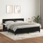 Preview: ARDEBO.de - Boxspringbett mit Matratze Schwarz 160x200 cm Samt