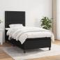 Preview: ARDEBO.de - Boxspringbett mit Matratze Schwarz 80x200 cm Stoff