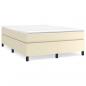 Preview: Boxspringbett mit Matratze Creme 140x190 cm Kunstleder