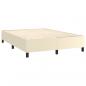 Preview: Boxspringbett mit Matratze Creme 140x190 cm Kunstleder