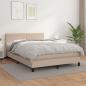 Preview: ARDEBO.de - Boxspringbett Matratze Cappuccino-Braun 140x190cm Kunstleder