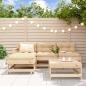 Preview: ARDEBO.de - 5-tlg. Garten-Lounge-Set Massivholz Kiefer