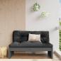 Preview: ARDEBO.de - Garten-Mittelsofa Grau 120x80 cm Massivholz Kiefer