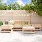 Preview: ARDEBO.de - 6-tlg. Garten-Lounge-Set Massivholz Kiefer