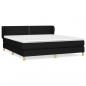 Preview: Boxspringbett mit Matratze Schwarz 160x200 cm Stoff