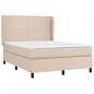 Preview: Boxspringbett Matratze Cappuccino-Braun 140x190cm Kunstleder