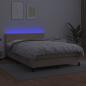 Preview: Boxspringbett mit Matratze & LED Cappuccino-Braun 140x190cm