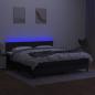 Preview: Boxspringbett mit Matratze & LED Schwarz 160x200 cm Stoff