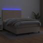 Preview: Boxspringbett mit Matratze & LED Cappuccino-Braun 140x190cm