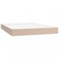 Preview: Boxspringbett mit Matratze & LED Cappuccino-Braun 140x190cm