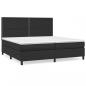 Preview: Boxspringbett mit Matratze Schwarz 200x200 cm Kunstleder