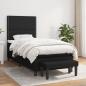 Preview: ARDEBO.de - Boxspringbett mit Matratze Schwarz 80x200 cm Stoff