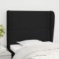 Preview: ARDEBO.de - Kopfteil mit Ohren Schwarz 83x23x118/128 cm Stoff