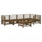 Preview: 6-tlg. Garten-Lounge-Set Honigbraun Massivholz Kiefer