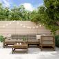 Preview: ARDEBO.de - 6-tlg. Garten-Lounge-Set Honigbraun Massivholz Kiefer