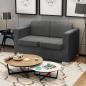 Preview: ARDEBO.de - 2-Sitzer Sofa Stoff Dunkelgrau