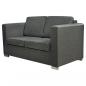 Preview: 2-Sitzer Sofa Stoff Dunkelgrau