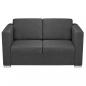 Preview: 2-Sitzer Sofa Stoff Dunkelgrau