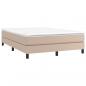 Preview: Boxspringbett Matratze Cappuccino-Braun 140x190cm Kunstleder