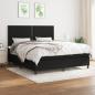 Preview: ARDEBO.de - Boxspringbett mit Matratze Schwarz 160x200 cm Stoff