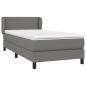 Preview: Boxspringbett mit Matratze Dunkelgrau 80x200 cm Stoff