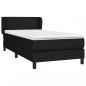 Preview: Boxspringbett mit Matratze Schwarz 80x200 cm Stoff