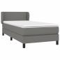 Preview: Boxspringbett mit Matratze Dunkelgrau 90x190 cm Stoff