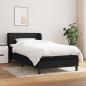 Preview: ARDEBO.de - Boxspringbett mit Matratze Schwarz 90x190 cm Stoff