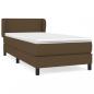 Preview: Boxspringbett mit Matratze Dunkelbraun 90x190 cm Stoff