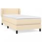 Preview: Boxspringbett mit Matratze Creme 90x190 cm Stoff