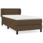 Preview: Boxspringbett mit Matratze Dunkelbraun 90x200 cm Stoff