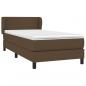 Preview: Boxspringbett mit Matratze Dunkelbraun 90x200 cm Stoff