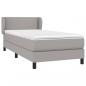 Preview: Boxspringbett mit Matratze Hellgrau 80x200 cm Stoff