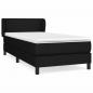 Preview: Boxspringbett mit Matratze Schwarz 90x190 cm Stoff