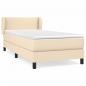 Preview: Boxspringbett mit Matratze Creme 90x190 cm Stoff