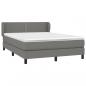 Preview: Boxspringbett mit Matratze Dunkelgrau 140x190 cm Stoff