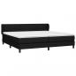 Preview: Boxspringbett mit Matratze Schwarz 200x200 cm Stoff